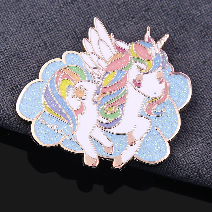 rainbow horse enamel pins