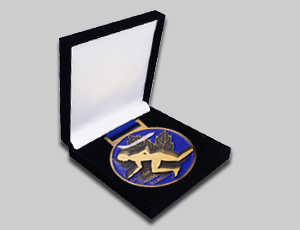 velour box for custom medals