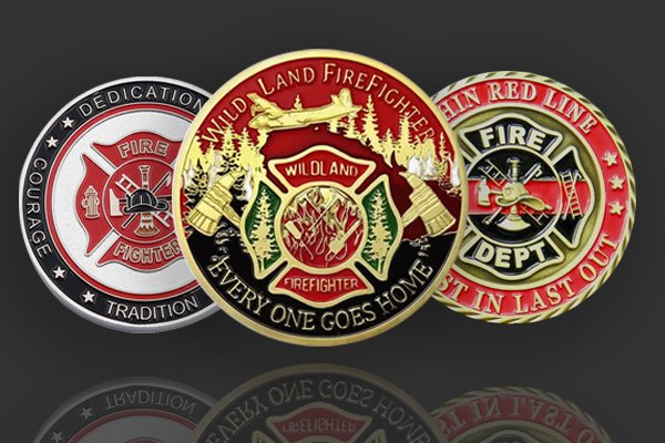 Firefighter Challenge Coins