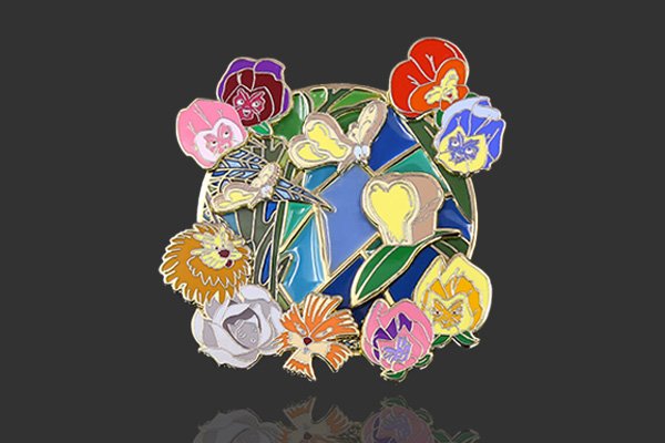 glass transparent enamel pin2.0