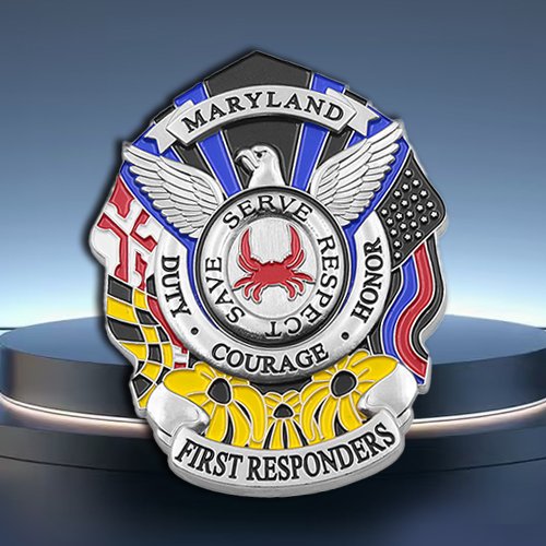 Colorful custom police badges