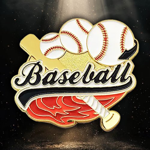 Creative Gold Baseball Pins