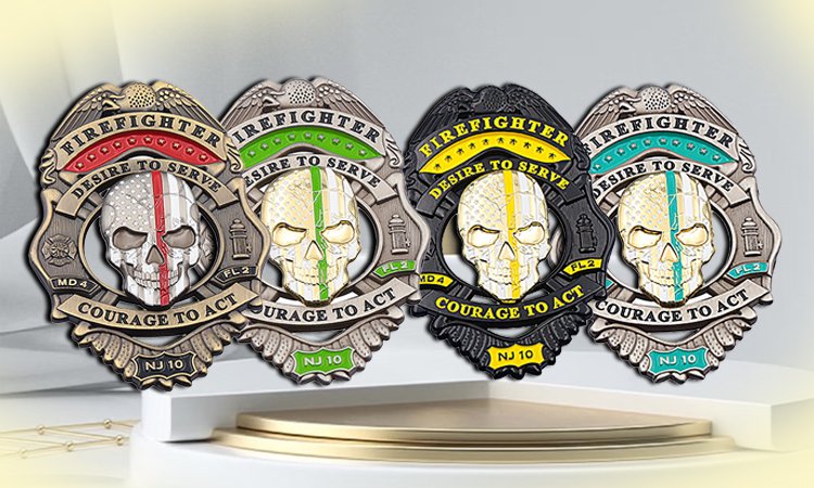 Custom Logo Metal Alloy Skeleton Badges Series