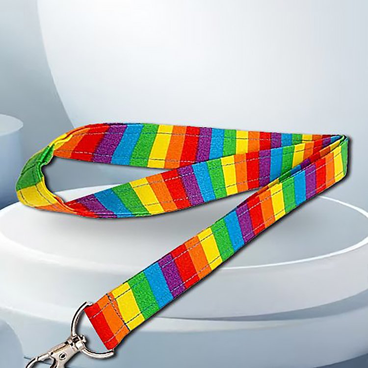 Custom Rainbow Colored Lanyards