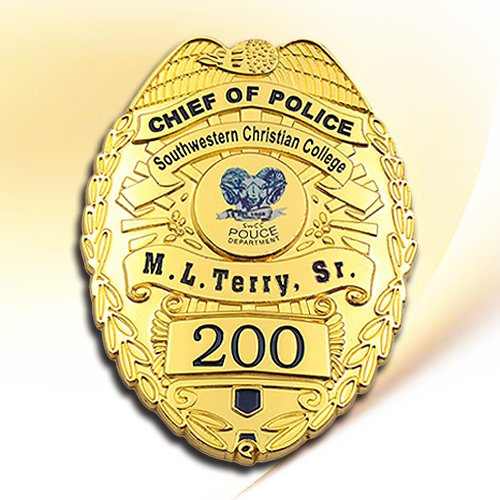 Gold Chief of Police Badges