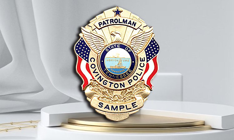 Gold USA Covington Police Badges