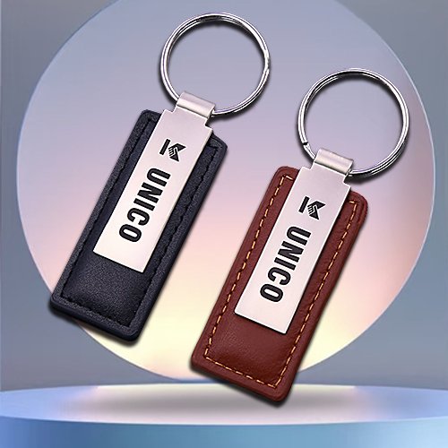 PU Leather Laser Keychain