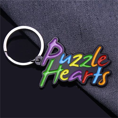 Puzzle Hearts Keychain