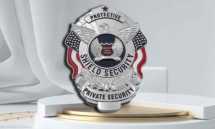 Silver USA Shield Police Badges