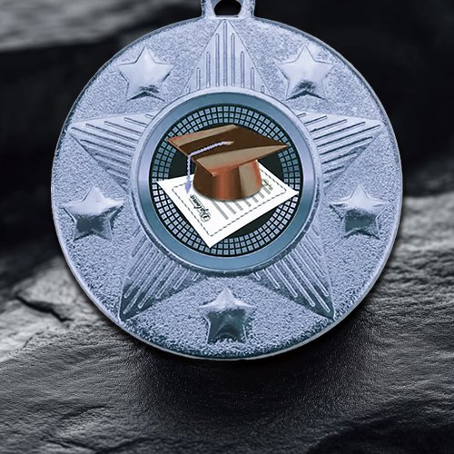 Blue Bachelor Cap Element Medal