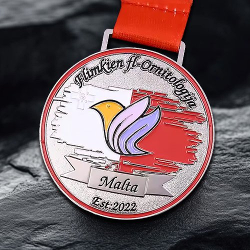 Red Malta School Graduation Medal