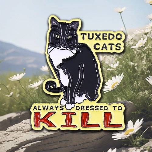 Custom Tuxedo Cats Enamel Pin