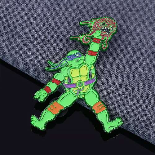 Fluorescent Vintage Ninja Turtle Pin